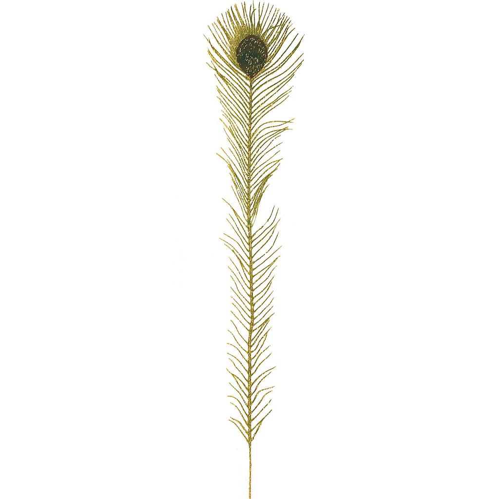 30.5" ARTIF. PEACOCK FEATHERS    GREEN