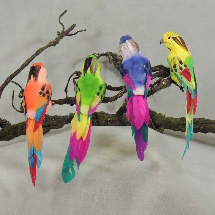 [B6603] 7" PARROT 4-ASST' D (8/BOX) W/CLIP