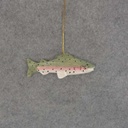 4.25" GAME FISH HANGER WOOD RED/GRN/WHT 6/BG