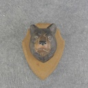 BEAR HEAD HANGER WOOD 5.5x5x7" BLACK
