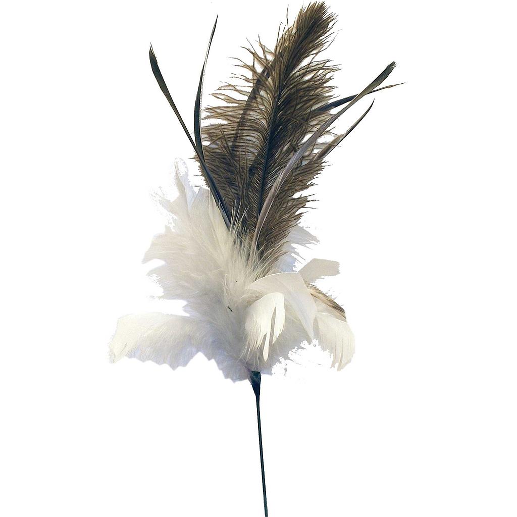 9&quot; FEA SPRAY W/OSTRICH FEATHER  WHITE