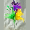 9" FUZZY FEATHER W/TIP PICK 14" TOTAL  FESTIVE