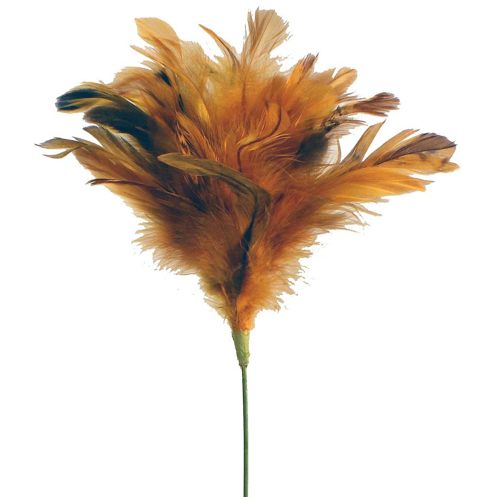 [BF248-GYL] 14" FEATHER SPRAY GLD YELLOW (8 PC PER BAG)