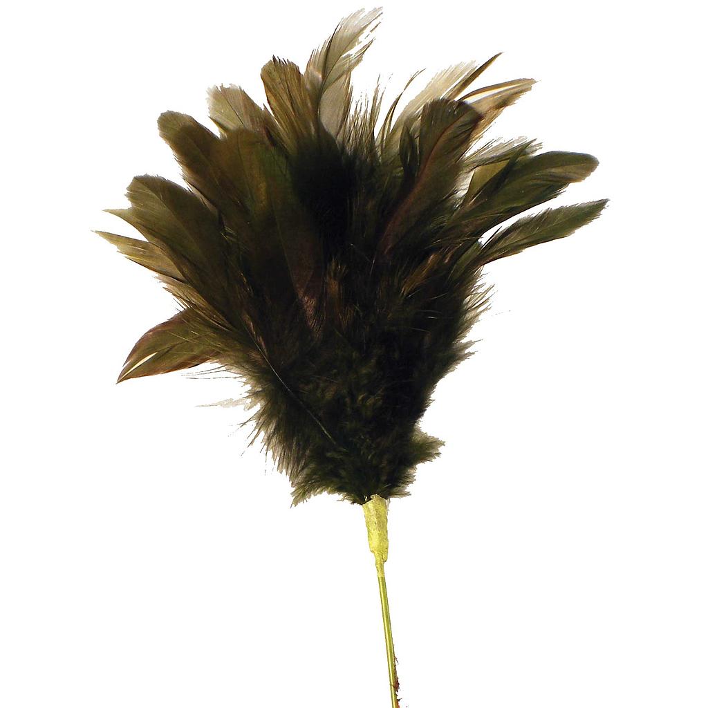 14&quot; FEATHER SPRAY  MOSS GRN (8 PC PER BAG)