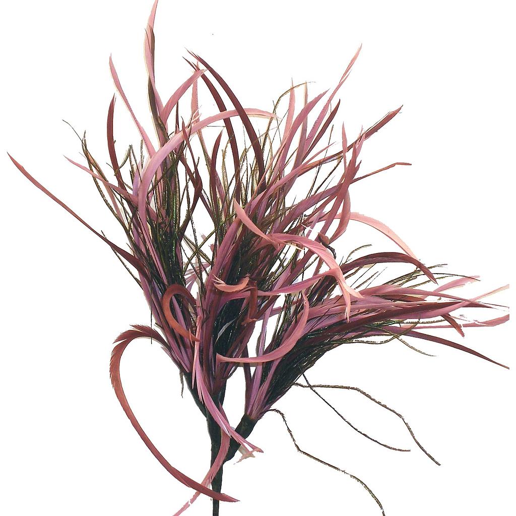FEATHER SPRAY X 4  LT.MAUVE (12 BANDED)
