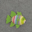 4" FISH RAINBOW W/HANGER GREEN