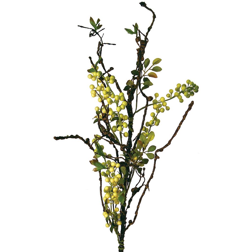 [S627-CGN] 33" TWIG BERRY SPRAY CREAM
