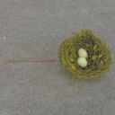 NEST-MOSS 4" ON PICK WITH EGGS