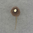 NEST 3" NAT TWIG  W/EGG & PIC