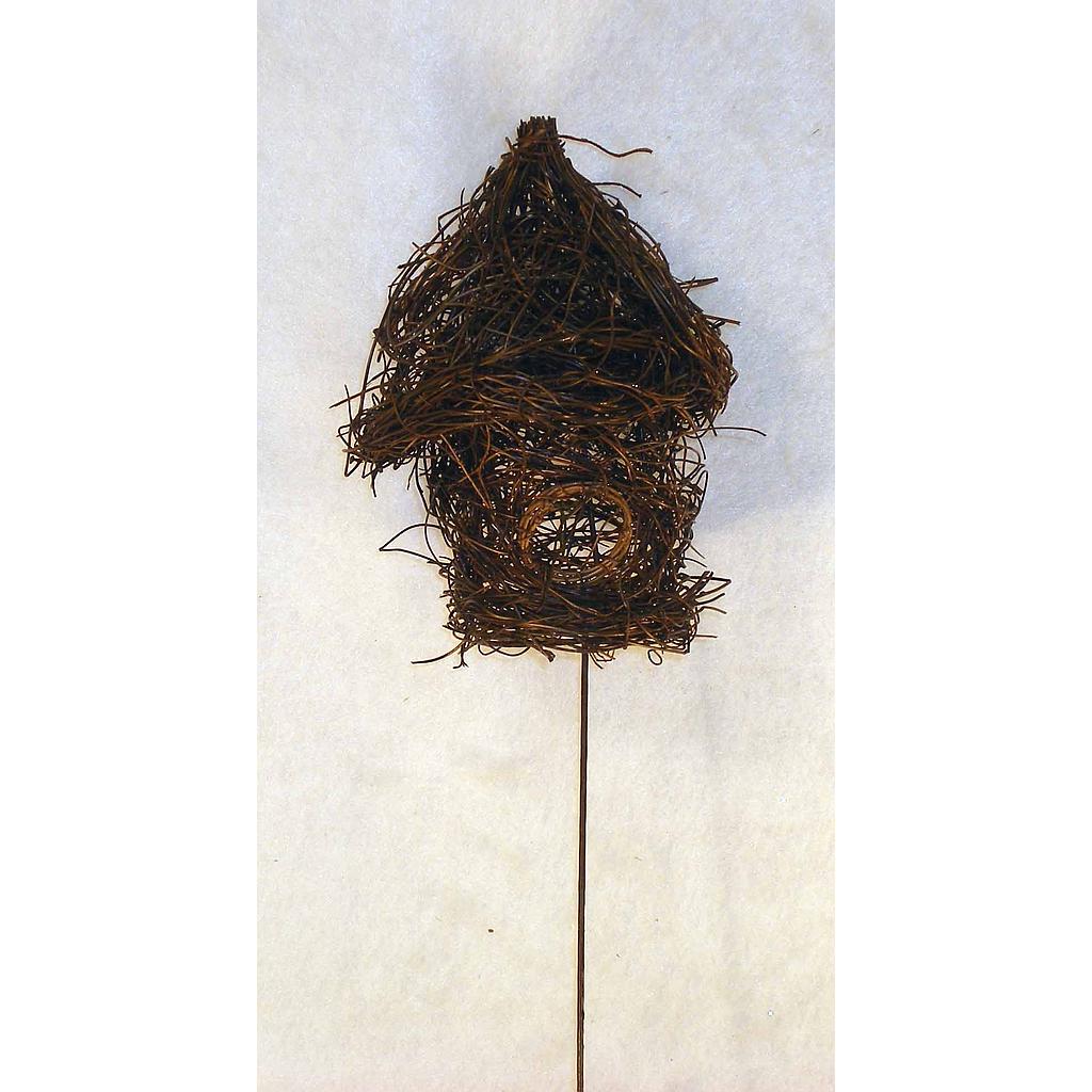 TWIG BIRD/HSE NAT 6.75"X4.5" ON 16" PICK
