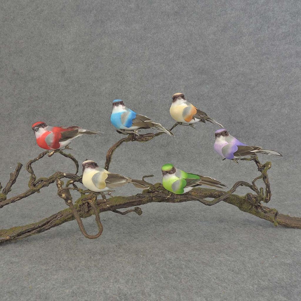 3.5" MUSH/FEA BIRD W/CLIP 6-ASST