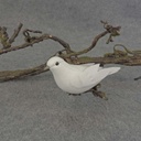 5" MUSHROOM DOVE SITTING W/CLIP