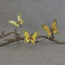 4" FEA BUTTERFLY 3-ASST W/WIRE YELLOW