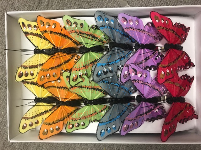 BUTTERFLY 3.75" SPRING MIX W/CLIP