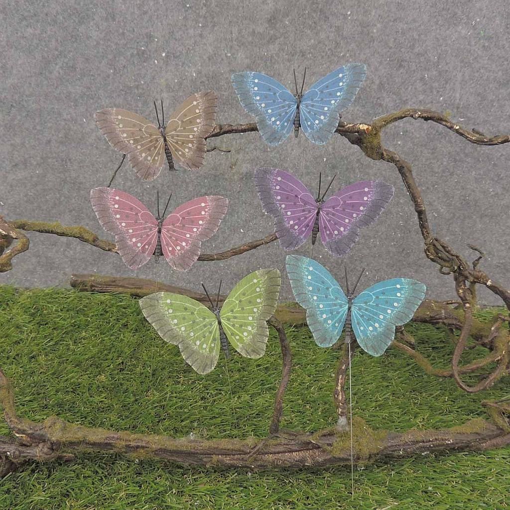 BUTTERFLY 3.5" DARK PRINTED ON WIRE