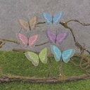 BUTTERFLY 3.5" DARK PRINTED ON WIRE