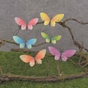 4" BUTTERFLY SPRING MIX 6-AST ON CLIP (FEATHER)