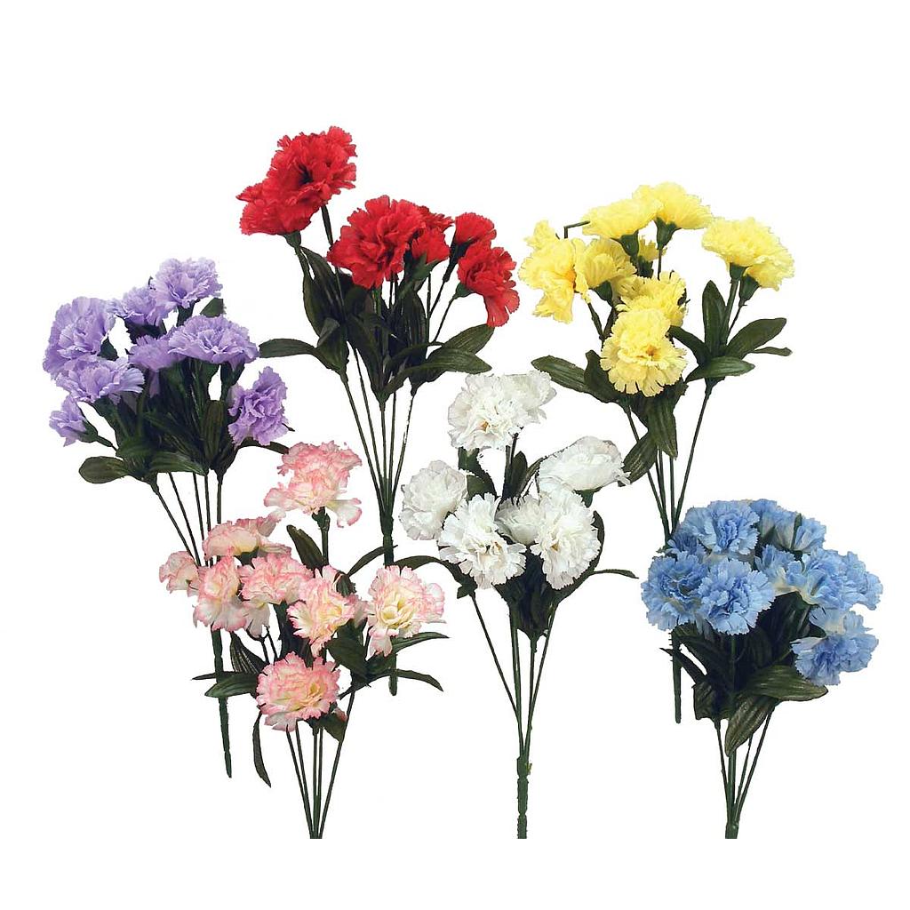 [S681-AST] CARNATION MINI  BUSH X5 6-COLOR ASST