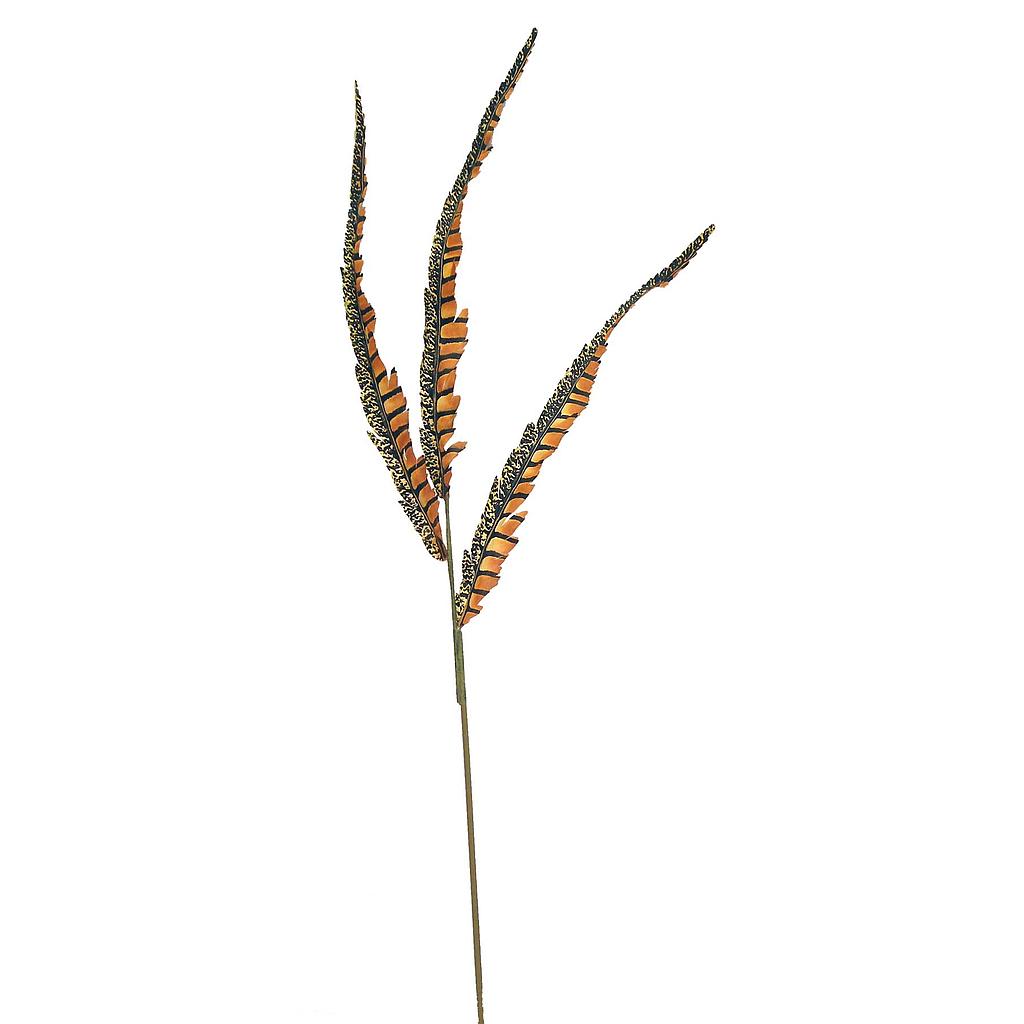 33" ARTIFICIAL FEATHER SPRAYx3 GREEN/RUST
