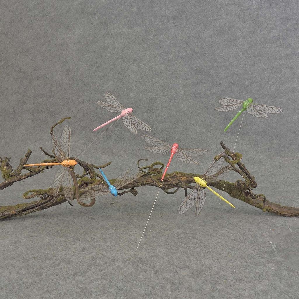 4" DRAGONFLY 6-ASST ON WIRE