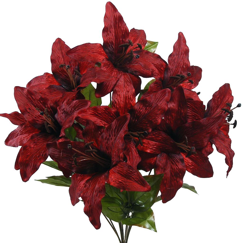 LILY TIGER BUSH X9  RED 20&quot;    