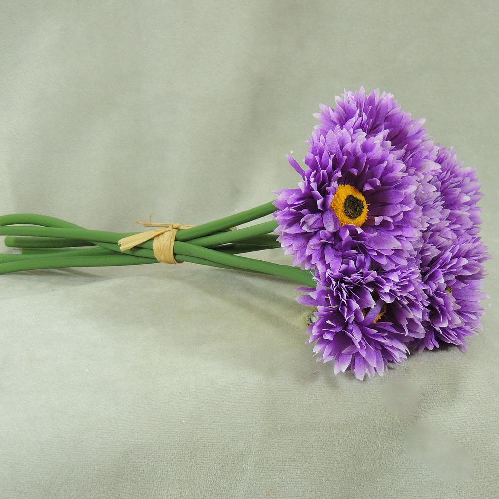 [S4934-PUR] 10" MUM ASTER BUNDLE X6 PURPLE