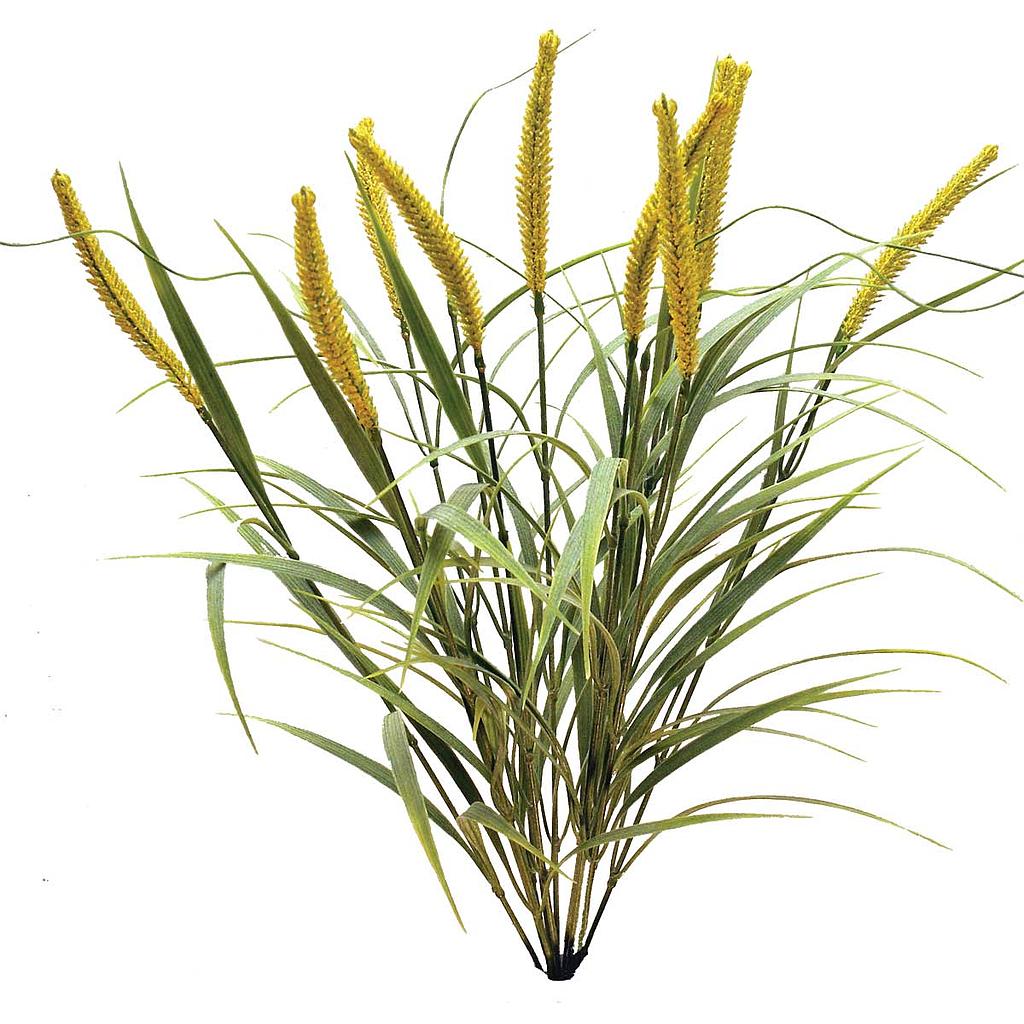 [S024383-YEL] WHEAT BUSH FLOCKED X14 YELLOW