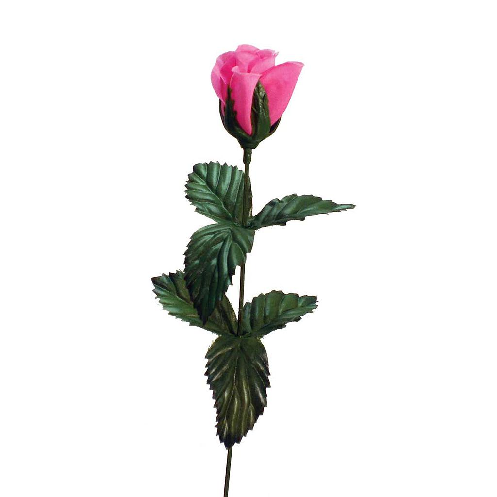ROSE BUD SINGLE FRENCH HOT PINK 14.5&quot;
