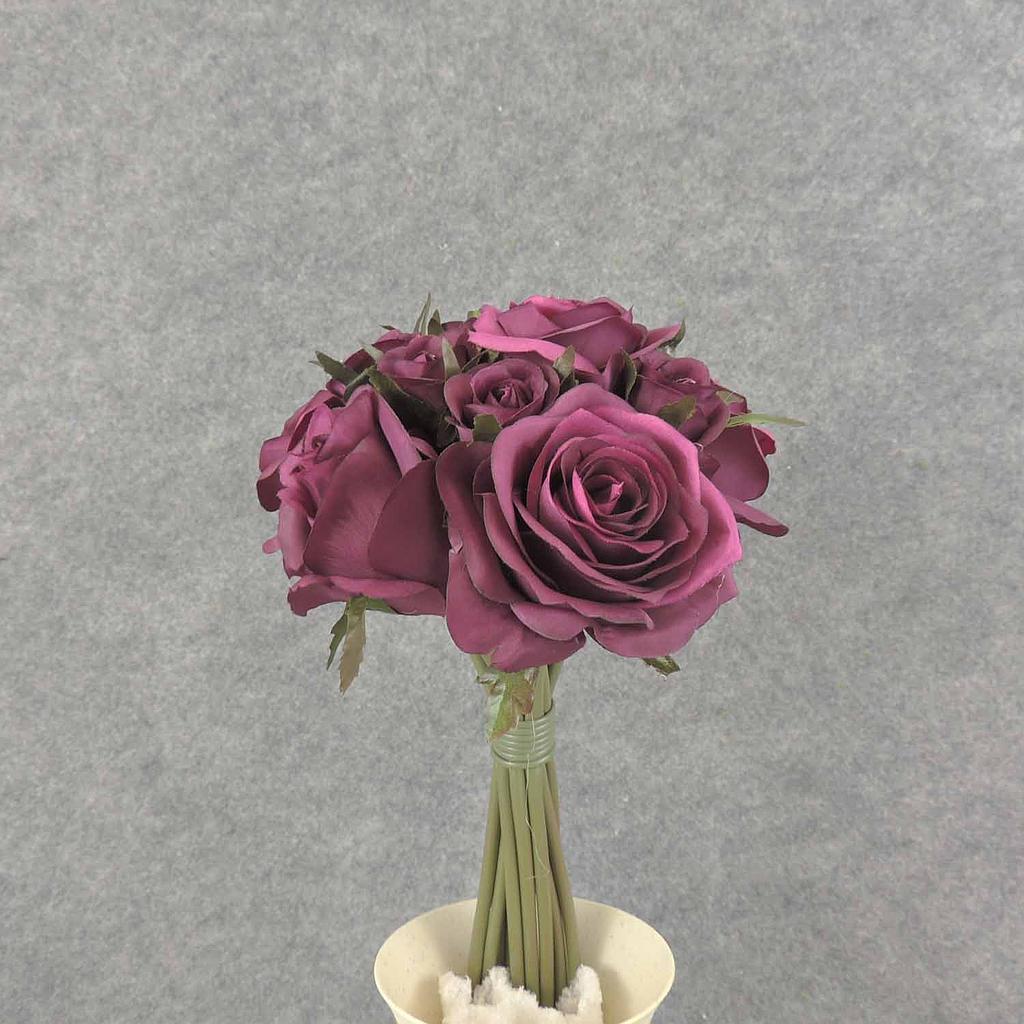 ROSE NOSEGAY/STANDING BOUQUET X12  PLUM