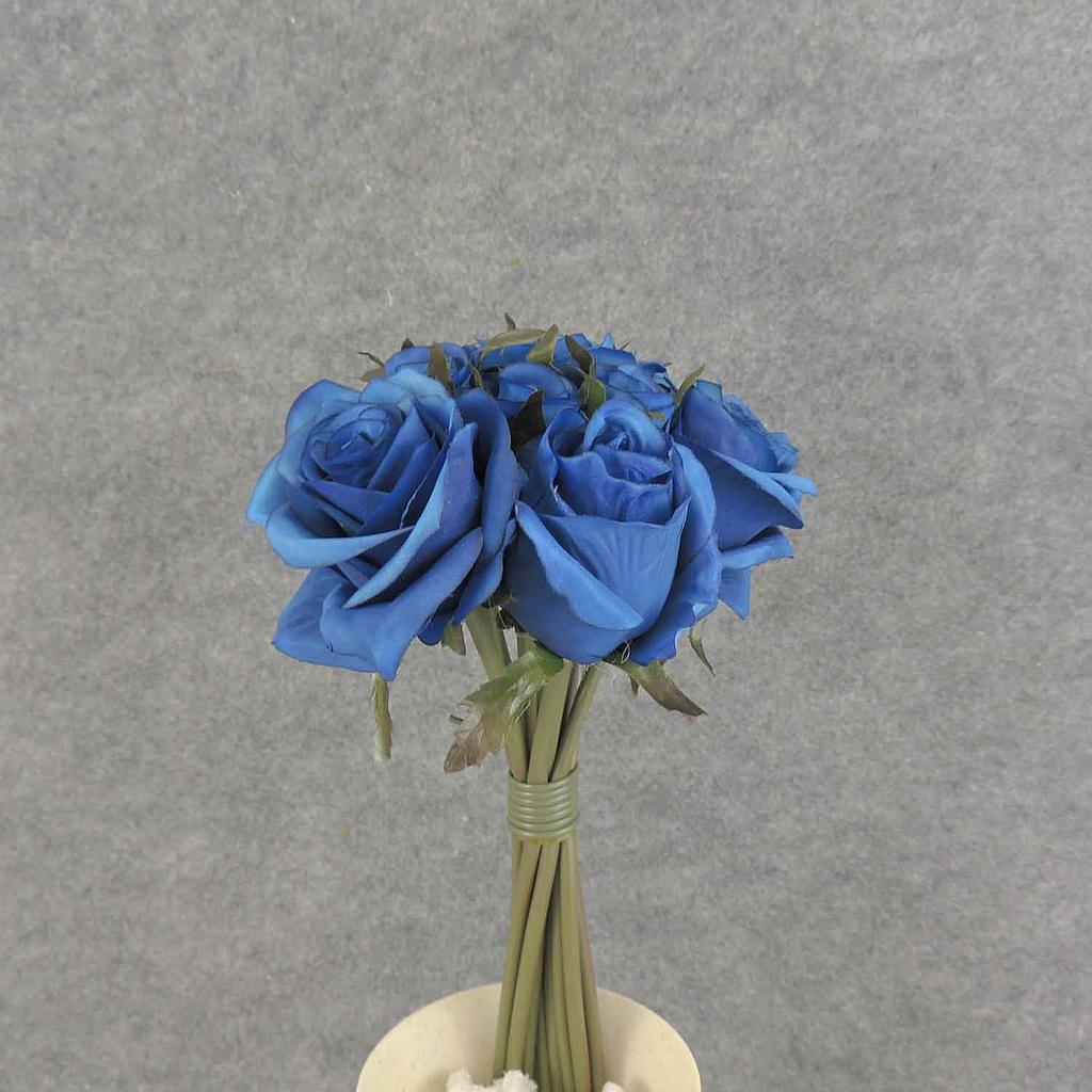 ROSE NOSEGAY/STANDING BOUQUET X12  ROYAL BLUE