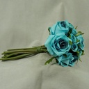 ROSE NOSEGAY/STANDING BOUQUET X12  TEAL