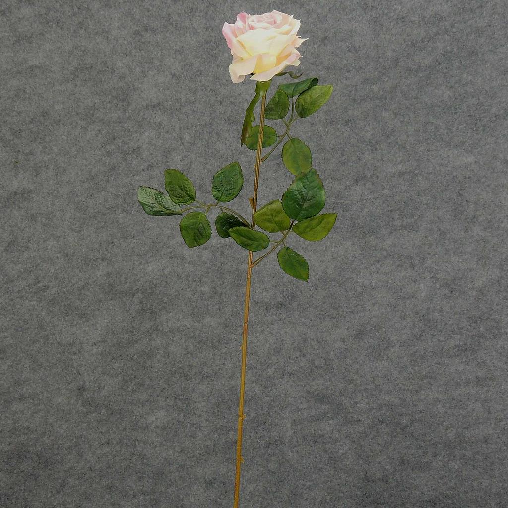 [S5788-LTP] 26" ROSE STEM LARGE OPEN LIGHT PINK