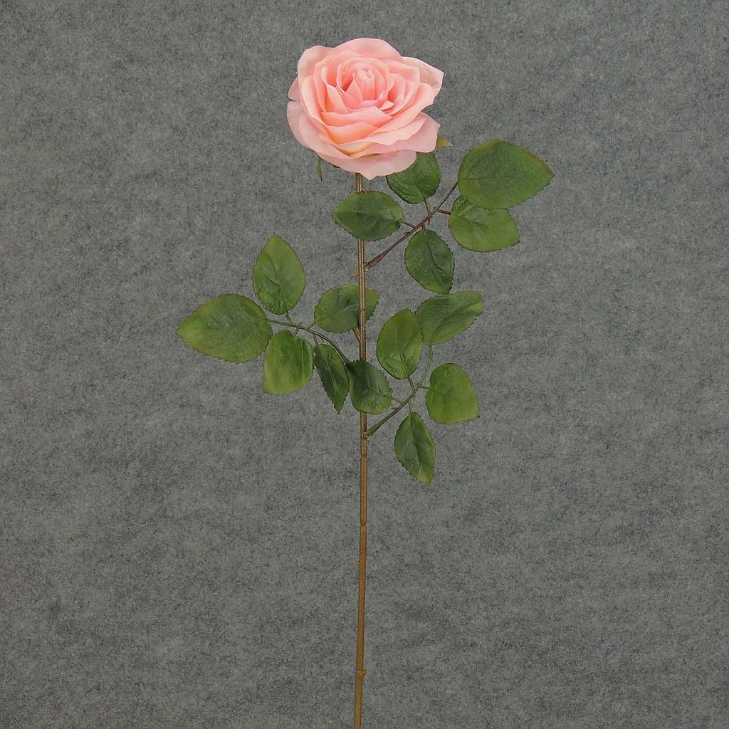 [S5788-PNK] 26" ROSE STEM LARGE OPEN PINK