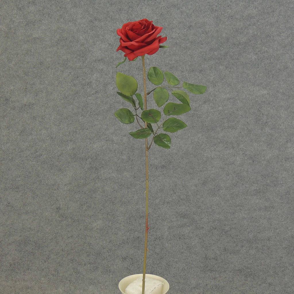 [S5788-RED] 26" ROSE STEM LARGE OPEN RED