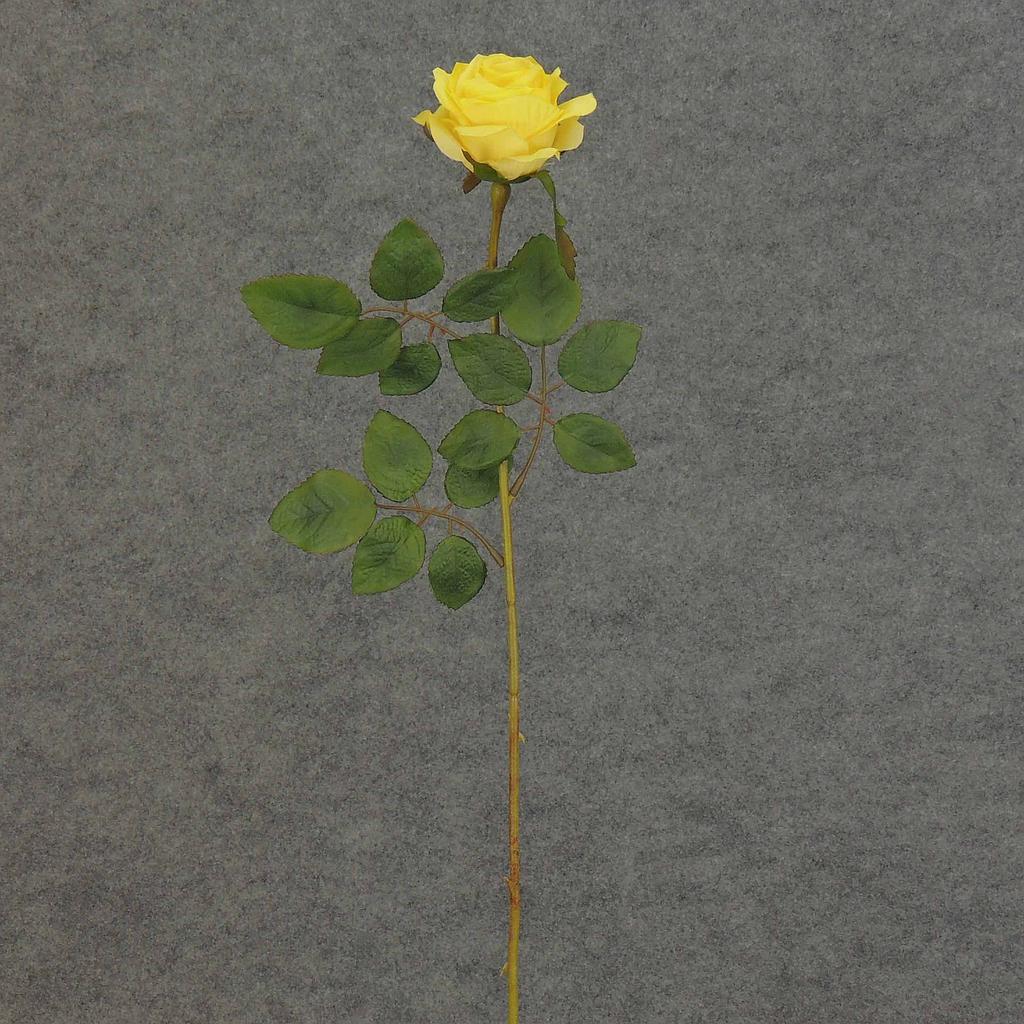 [S5788-YEL] 26" ROSE STEM LARGE OPEN YELLOW