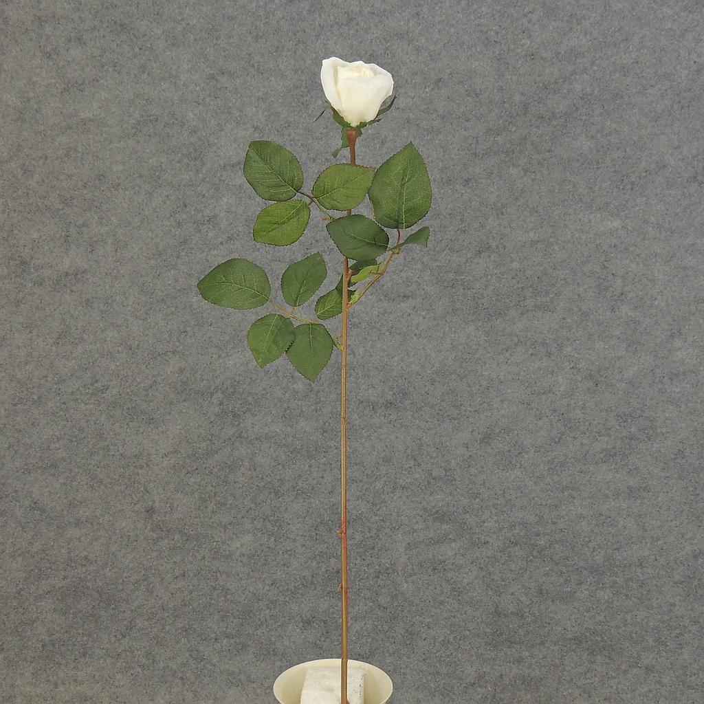 ROSE STEM LARGE BUD 26"  CREAM/WHITE
