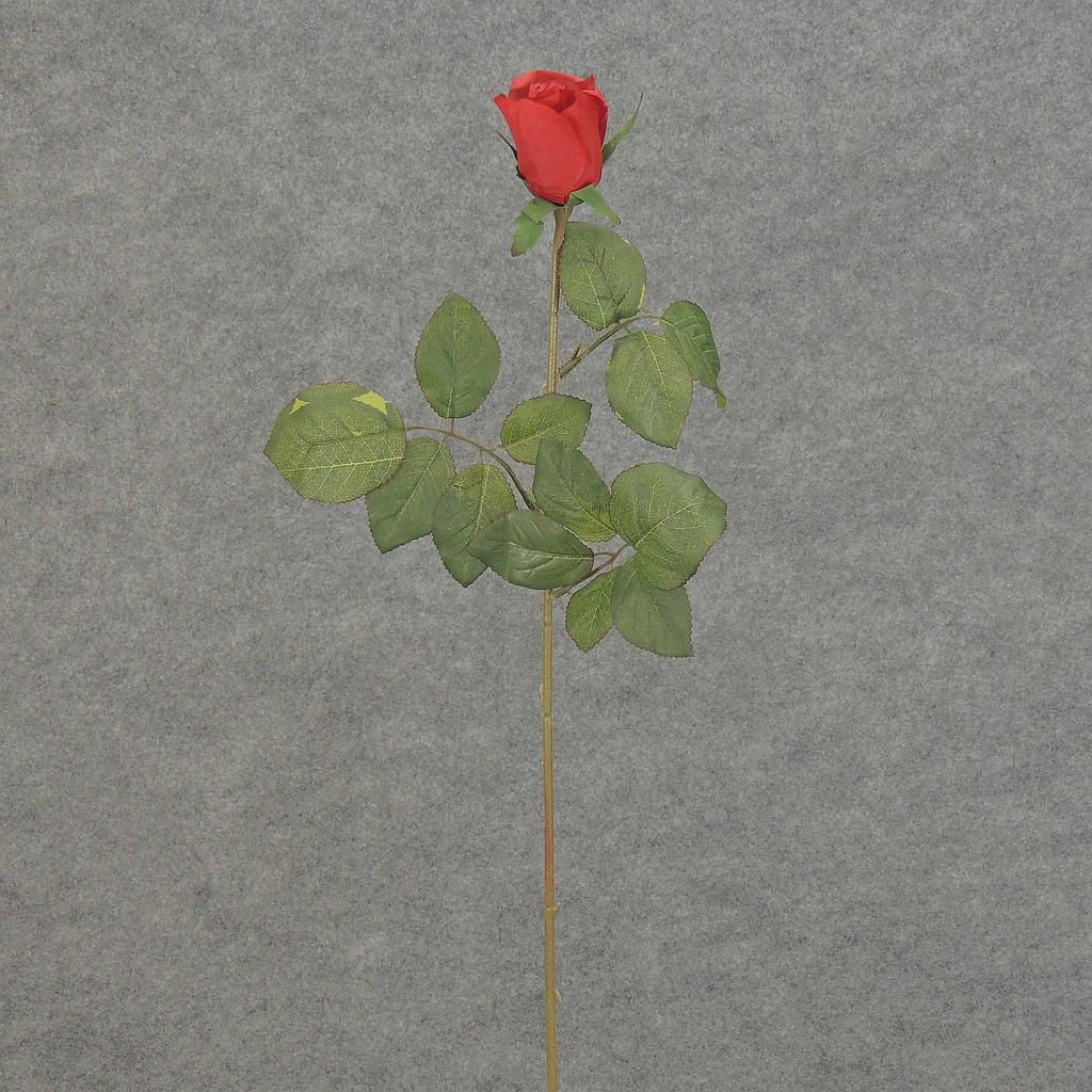 [S5952-RED] 26" ROSE STEM LARGE BUD RED