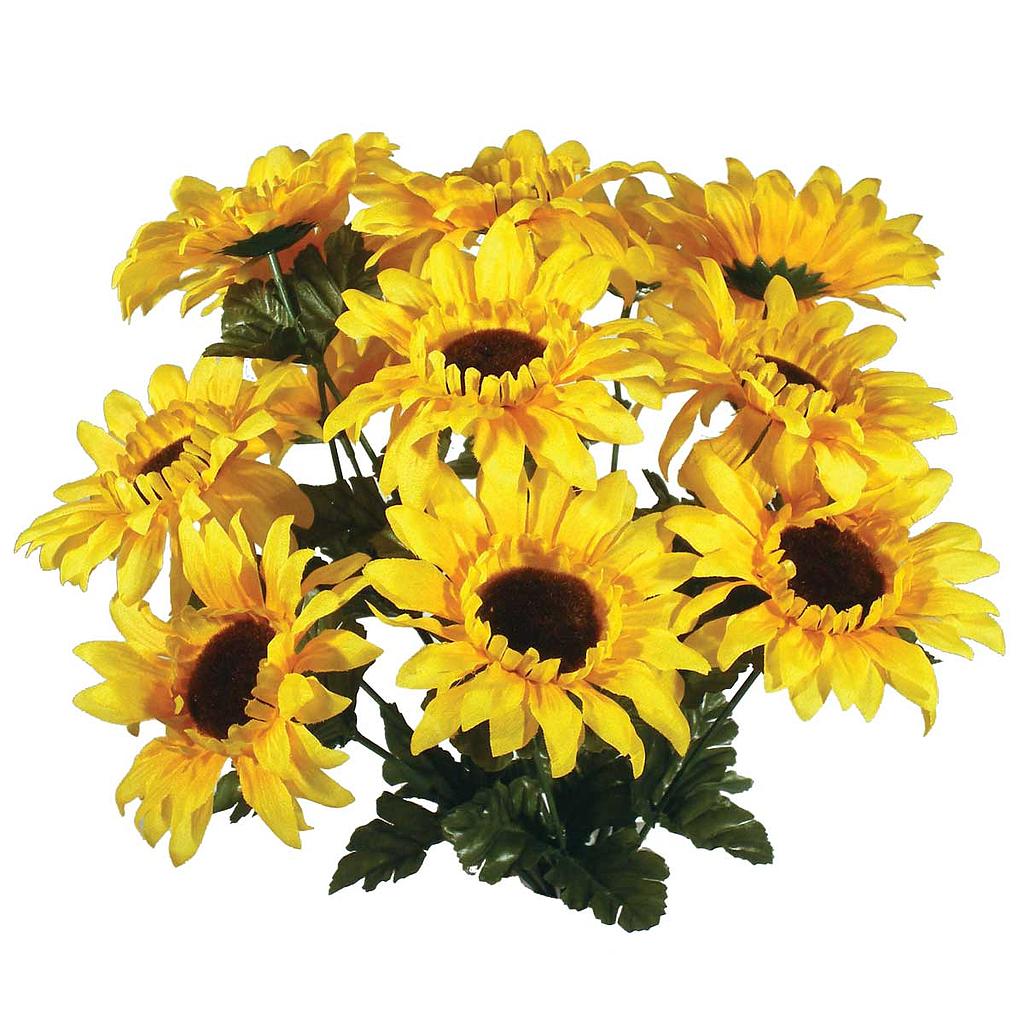 19&quot; SUNFLOWER BUSH X14 YEL/BRN CENT