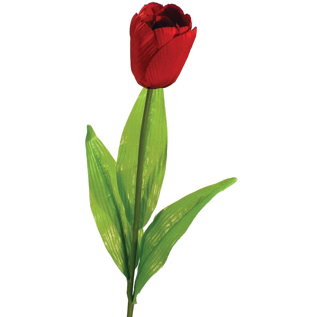 [S532633-RED] 24" TULIP STEM (6 PC BG) RED