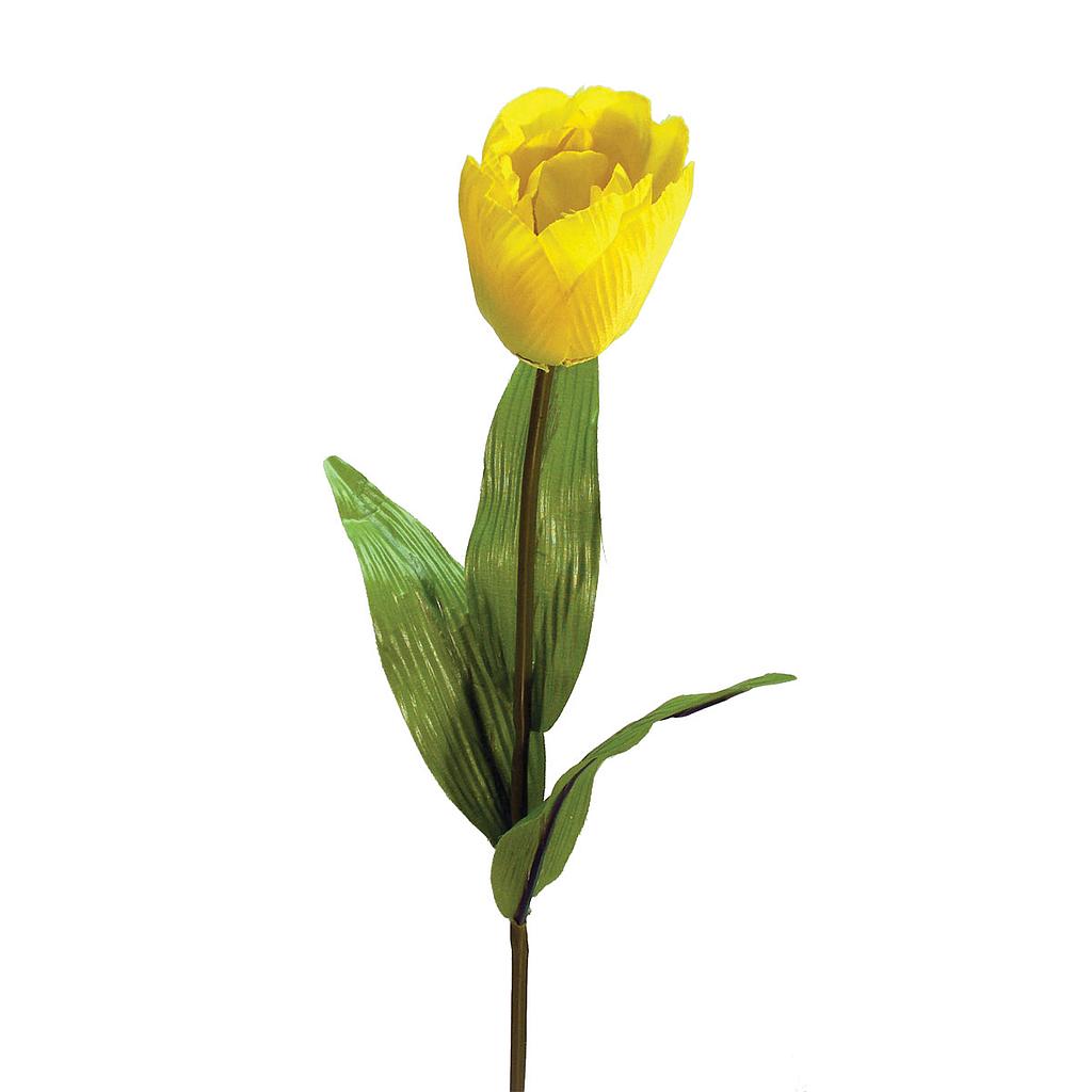 [S532633-YEL] 24" TULIP STEM (6 PC BG) YELLOW