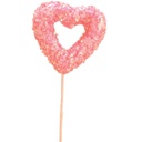 HEART 3.5"OPEN PINK  W/14" PICK SEQUIN