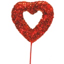 3.5" HEART OPEN RED W/14" PICK SEQUIN
