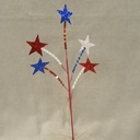 20" GLITTER STAR SPRAY RED/WHITE/BLUE