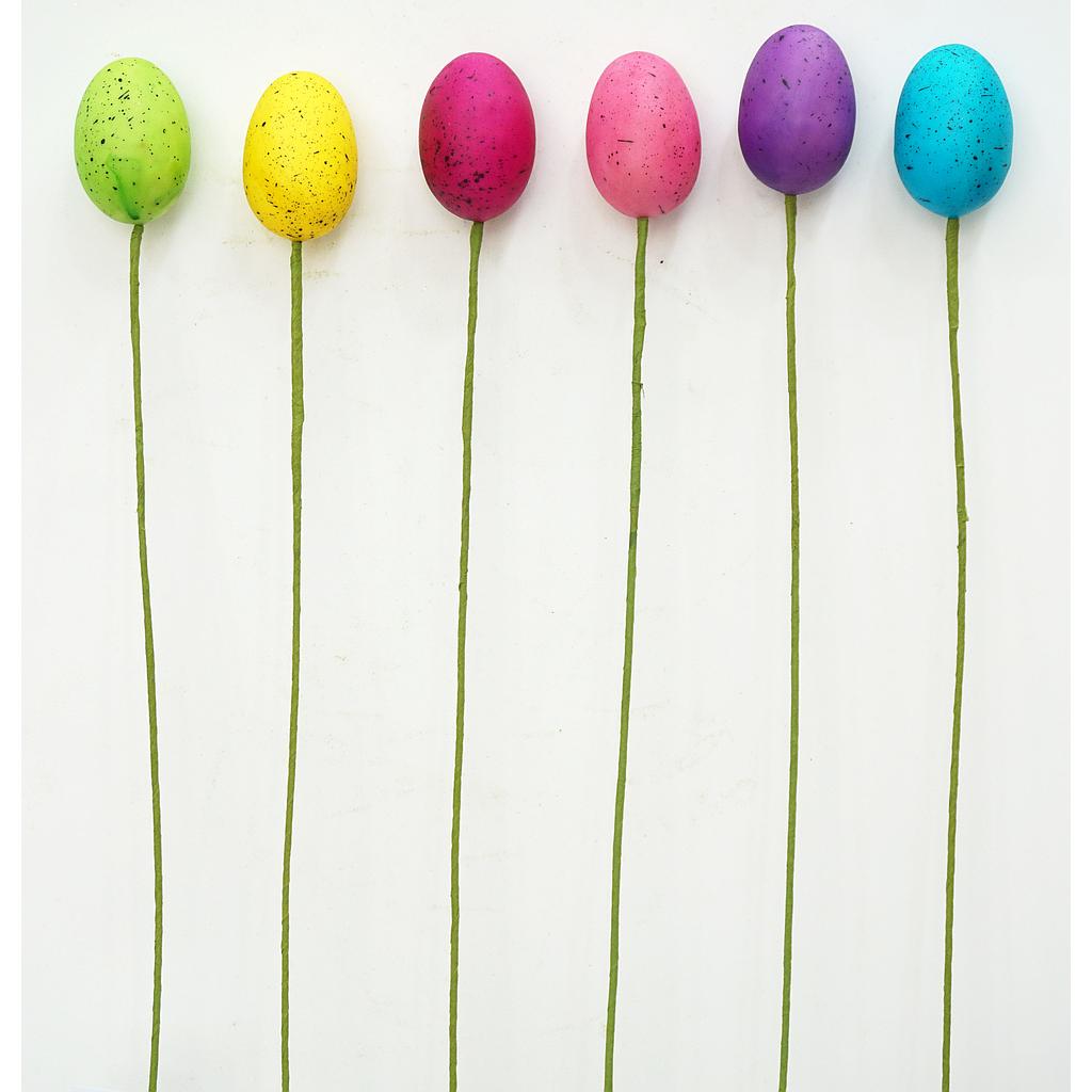 2.5" EGG ON 20" PICK 6-AST (1 DZ/BAG)