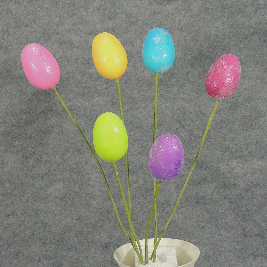 EGG 2.5" FROSTED ON PICK 6-AST (1 DZ/BAG)
