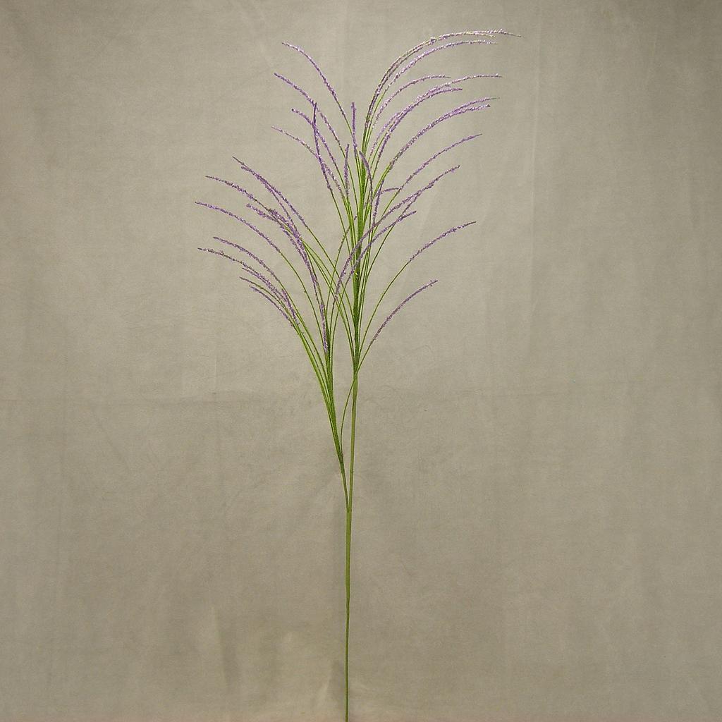 GRASS/PINE FLOCKED SPRAY 35"  LAVENDER