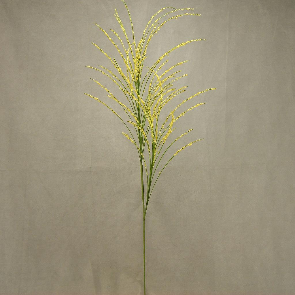 35" GRASS/PINE FLOCKED SPRAY YELLOW