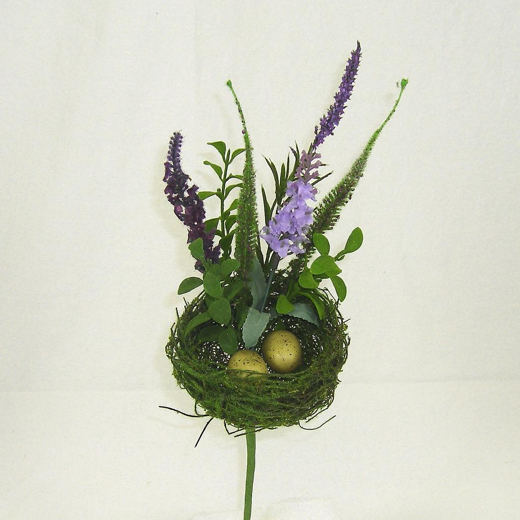 15" LAVENDER PICK W/NEST PURPLE