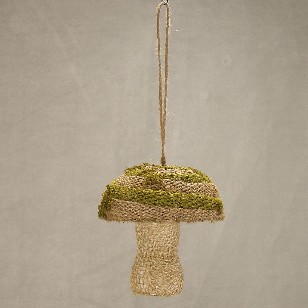 [SA4031] MUSHROOM BURLAP 4" X 4"