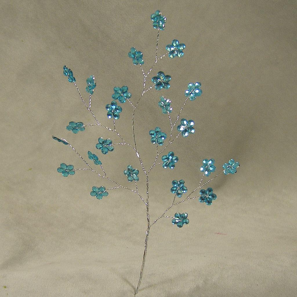 [SA4082-BLU] 8" JEWEL FLOWER PICK BLUE